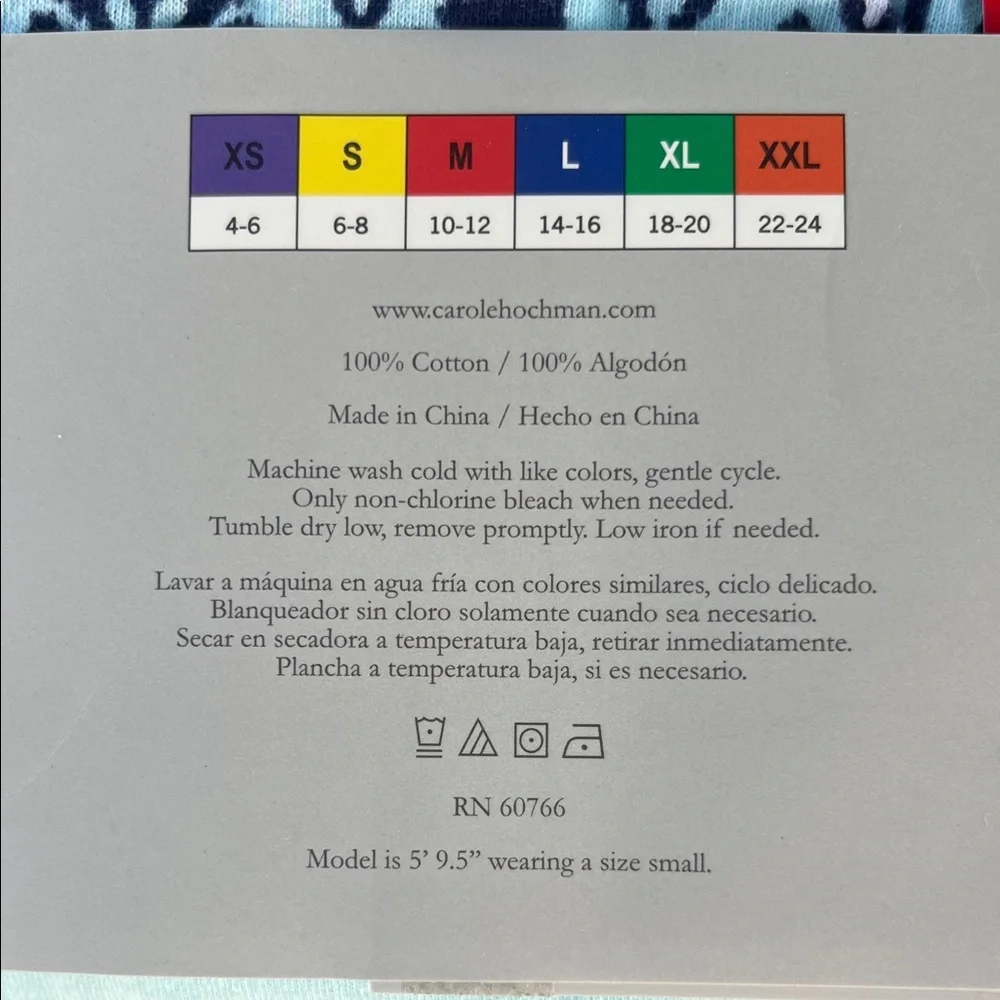 Midnight by Carole Hochman Women's Light Blue Pajama Set nwt 4-piece - Picture 7 of 9